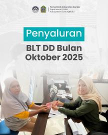 Penyaluran BLT DD bulan Oktober tahun 2025